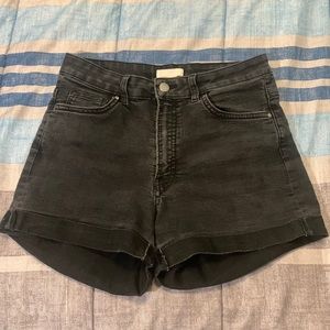 H&M Black Denim Shorts